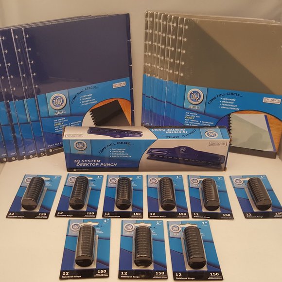 IQ 360 System Binding BundleDesktop Punch 1588Notebook Rings 150